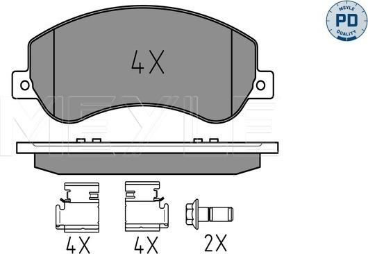 Meyle 025 244 8418/PD - Kit pastiglie freno, Freno a disco autozon.pro