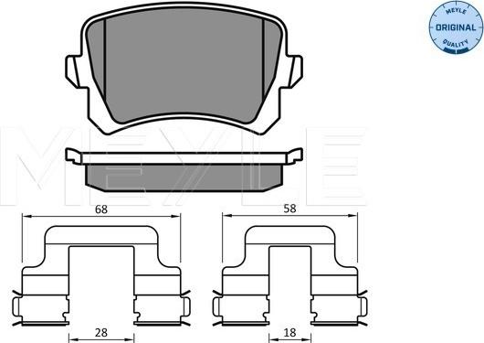 Meyle 025 244 8317 - Kit pastiglie freno, Freno a disco autozon.pro