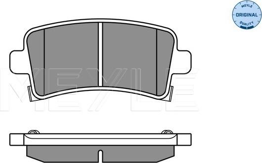 Meyle 025 244 2116/W - Kit pastiglie freno, Freno a disco autozon.pro