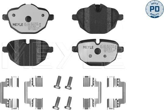 Meyle 025 245 6118/PD - Kit pastiglie freno, Freno a disco autozon.pro