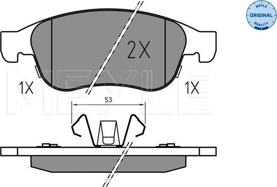 Meyle 025 245 3819 - Kit pastiglie freno, Freno a disco autozon.pro