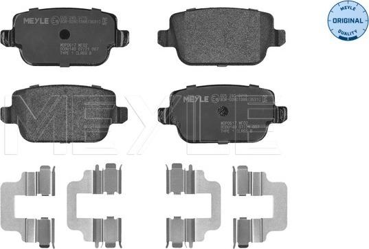 Meyle 025 245 3715 - Kit pastiglie freno, Freno a disco autozon.pro