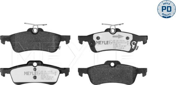 Meyle 025 245 7415/PD - Kit pastiglie freno, Freno a disco autozon.pro