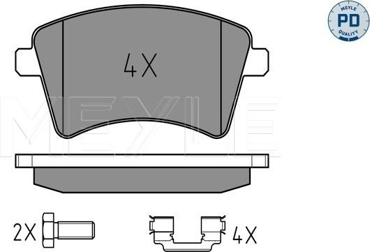 Meyle 025 246 9318/PD - Kit pastiglie freno, Freno a disco autozon.pro