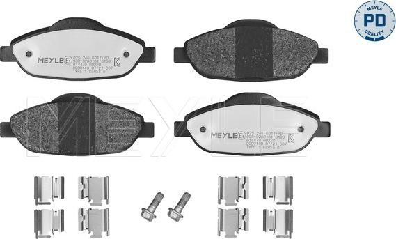 Meyle 025 246 6017/PD - Kit pastiglie freno, Freno a disco autozon.pro