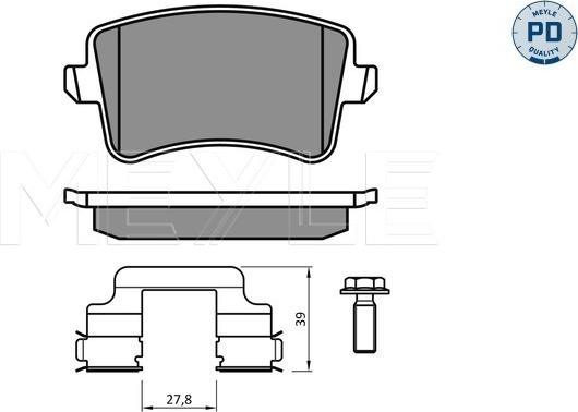 Meyle 025 246 0617-2/PD - Kit pastiglie freno, Freno a disco autozon.pro