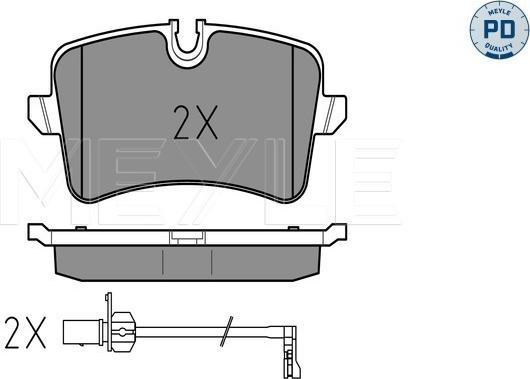 Meyle 025 246 0617/PD - Kit pastiglie freno, Freno a disco autozon.pro