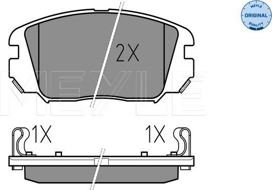 Meyle 025 246 1817/W - Kit pastiglie freno, Freno a disco autozon.pro