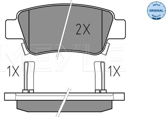 Meyle 025 246 3516/W - Kit pastiglie freno, Freno a disco autozon.pro