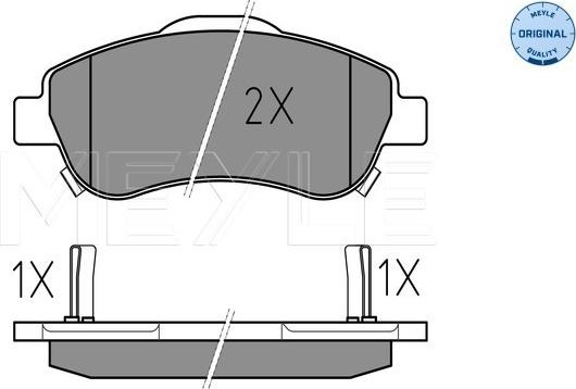 Meyle 025 246 3819/W - Kit pastiglie freno, Freno a disco autozon.pro