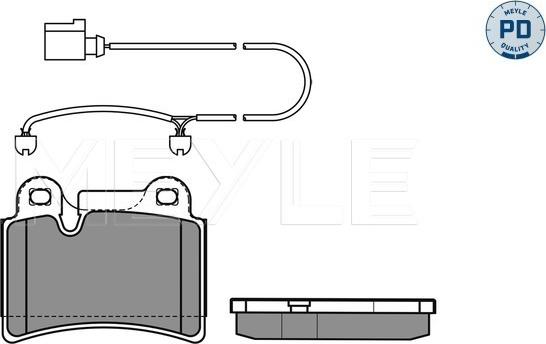 Meyle 025 240 9717/PD - Kit pastiglie freno, Freno a disco autozon.pro