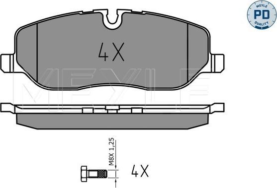 Meyle 025 241 9118/PD - Kit pastiglie freno, Freno a disco autozon.pro