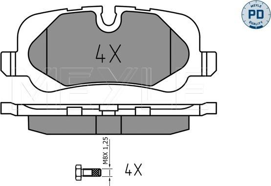 Meyle 025 241 9217/PD - Kit pastiglie freno, Freno a disco autozon.pro