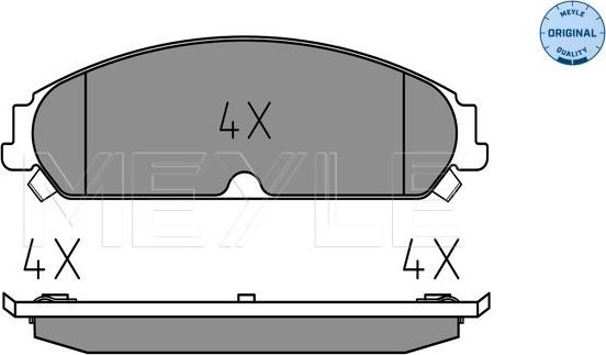 Meyle 025 241 6417/W - Kit pastiglie freno, Freno a disco autozon.pro