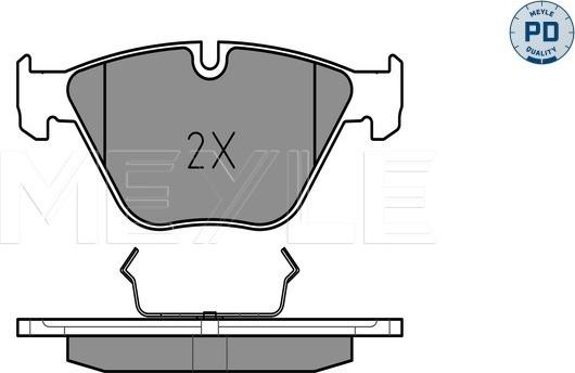 Meyle 025 241 6120/PD - Kit pastiglie freno, Freno a disco autozon.pro