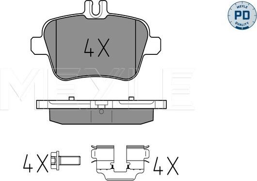 Meyle 025 248 4818/PD - Kit pastiglie freno, Freno a disco autozon.pro