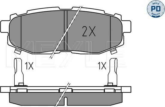 Meyle 025 248 5416/PD - Kit pastiglie freno, Freno a disco autozon.pro