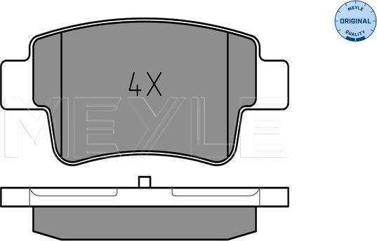 Meyle 025 243 4917/W - Kit pastiglie freno, Freno a disco autozon.pro