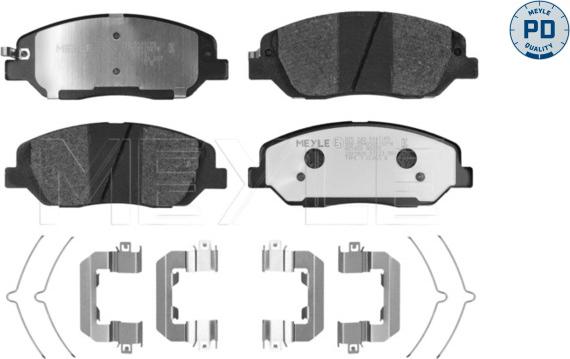 Meyle 025 243 5117/PD - Kit pastiglie freno, Freno a disco autozon.pro