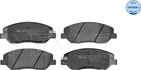 Meyle 025 243 5117/W - Kit pastiglie freno, Freno a disco autozon.pro