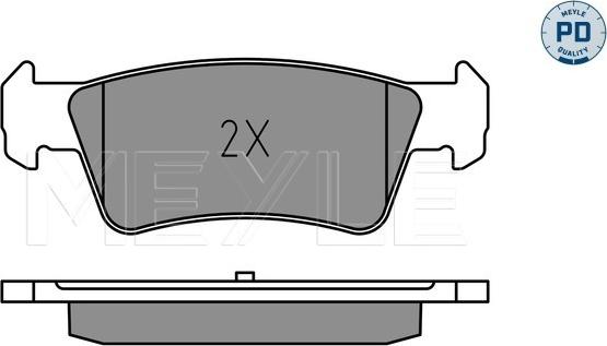 Meyle 025 243 6719/PD - Kit pastiglie freno, Freno a disco autozon.pro