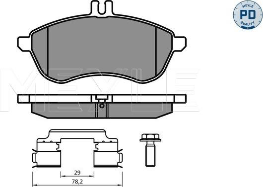 Meyle 025 243 0620-2/PD - Kit pastiglie freno, Freno a disco autozon.pro