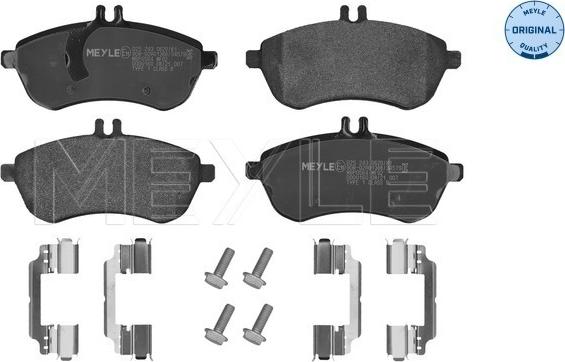 Meyle 025 243 0620/K1 - Kit pastiglie freno, Freno a disco autozon.pro