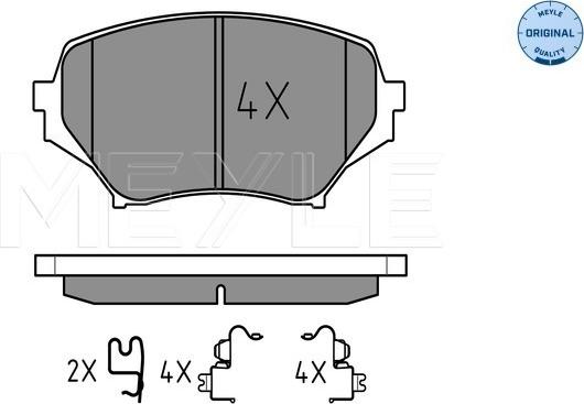 Meyle 025 242 9714/W - Kit pastiglie freno, Freno a disco autozon.pro