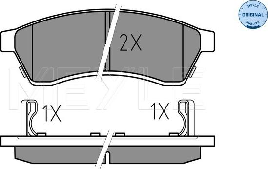 Meyle 025 247 4414/W - Kit pastiglie freno, Freno a disco autozon.pro