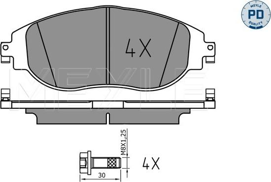 Meyle 025 247 3821/PD - Kit pastiglie freno, Freno a disco autozon.pro