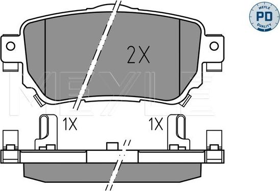 Meyle 025 259 6515/PD - Kit pastiglie freno, Freno a disco autozon.pro