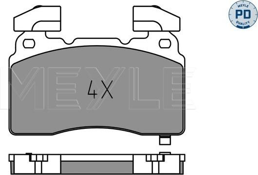 Meyle 025 259 1516/PD - Kit pastiglie freno, Freno a disco autozon.pro