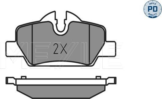 Meyle 025 259 8016/PD - Kit pastiglie freno, Freno a disco autozon.pro