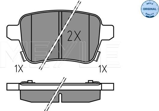 Meyle 025 259 7317 - Kit pastiglie freno, Freno a disco autozon.pro