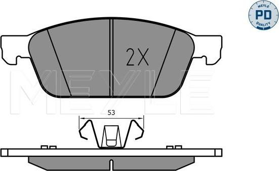 Meyle 025 255 5518/PD - Kit pastiglie freno, Freno a disco autozon.pro