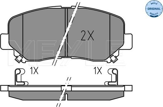 Meyle 025 255 6416 - Kit pastiglie freno, Freno a disco autozon.pro