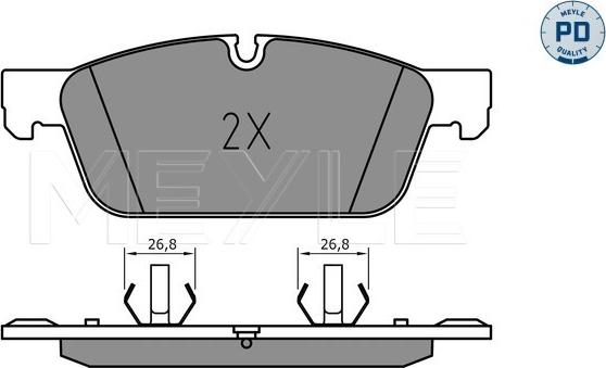 Meyle 025 255 3119/PD - Kit pastiglie freno, Freno a disco autozon.pro