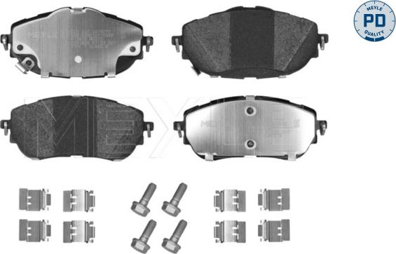 Meyle 025 256 9819/PD - Kit pastiglie freno, Freno a disco autozon.pro