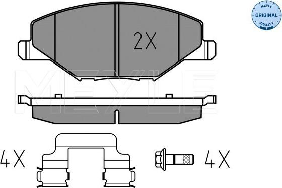 Meyle 025 256 8118 - Kit pastiglie freno, Freno a disco autozon.pro