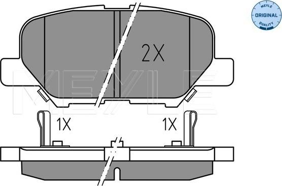 Meyle 025 256 8814 - Kit pastiglie freno, Freno a disco autozon.pro