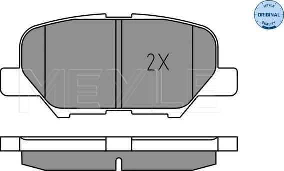 Meyle 025 256 8814 - Kit pastiglie freno, Freno a disco autozon.pro