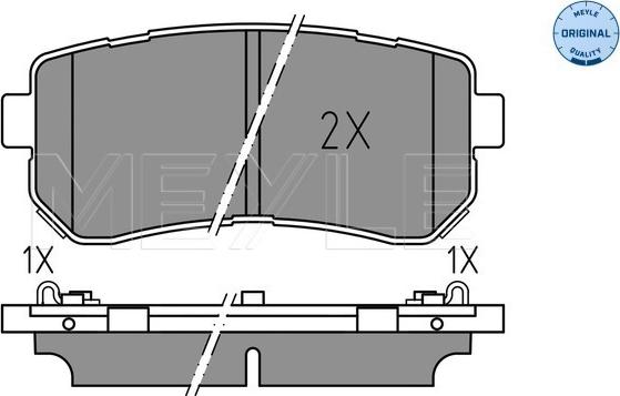 Meyle 025 256 7716 - Kit pastiglie freno, Freno a disco autozon.pro