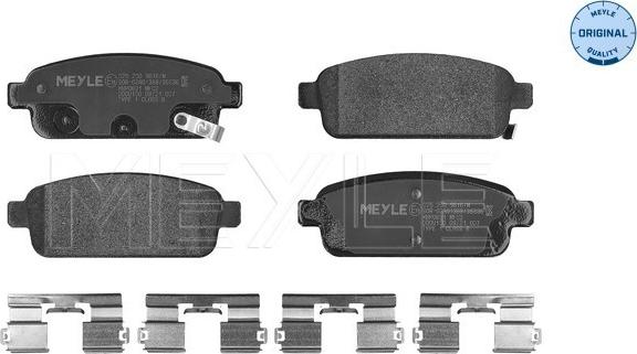 Meyle 025 250 9616/W - Kit pastiglie freno, Freno a disco autozon.pro