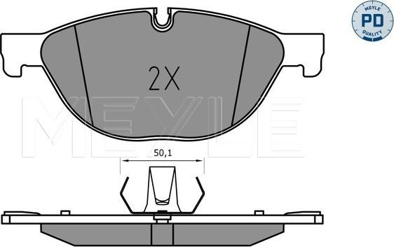 Meyle 025 250 4519/PD - Kit pastiglie freno, Freno a disco autozon.pro