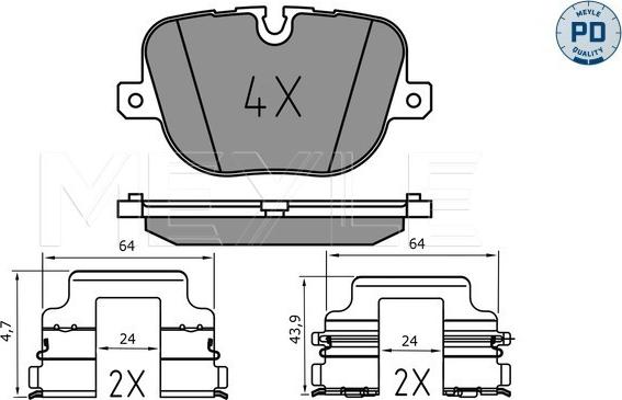 Meyle 025 250 8517/PD - Kit pastiglie freno, Freno a disco autozon.pro