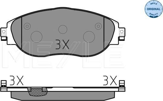 Meyle 025 251 1720/W - Kit pastiglie freno, Freno a disco autozon.pro