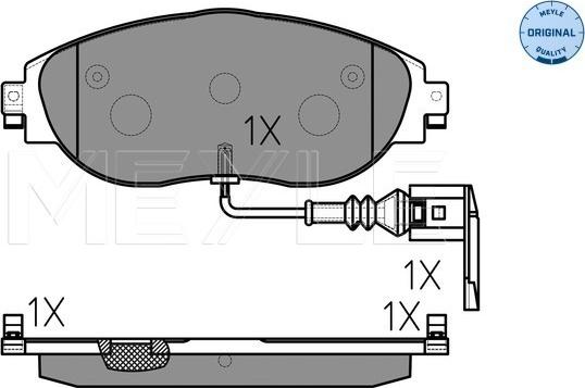 Meyle 025 251 1720/W - Kit pastiglie freno, Freno a disco autozon.pro