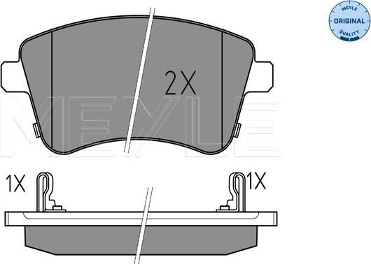 Meyle 025 251 8419/W - Kit pastiglie freno, Freno a disco autozon.pro