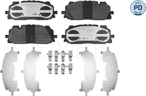 Meyle 025 258 6117/PD - Kit pastiglie freno, Freno a disco autozon.pro