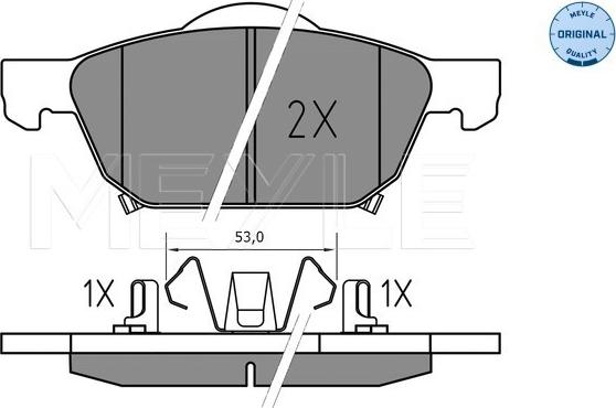 Meyle 025 258 0417 - Kit pastiglie freno, Freno a disco autozon.pro